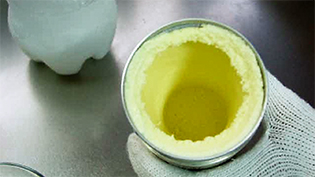 コーヒー缶で作ったアイスの様子の動画