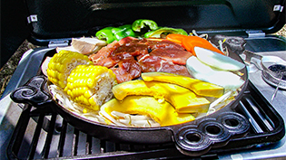 屋外で楽しむジンギスカンBBQ