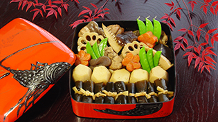 器に盛り、茹でた絹さやを飾る